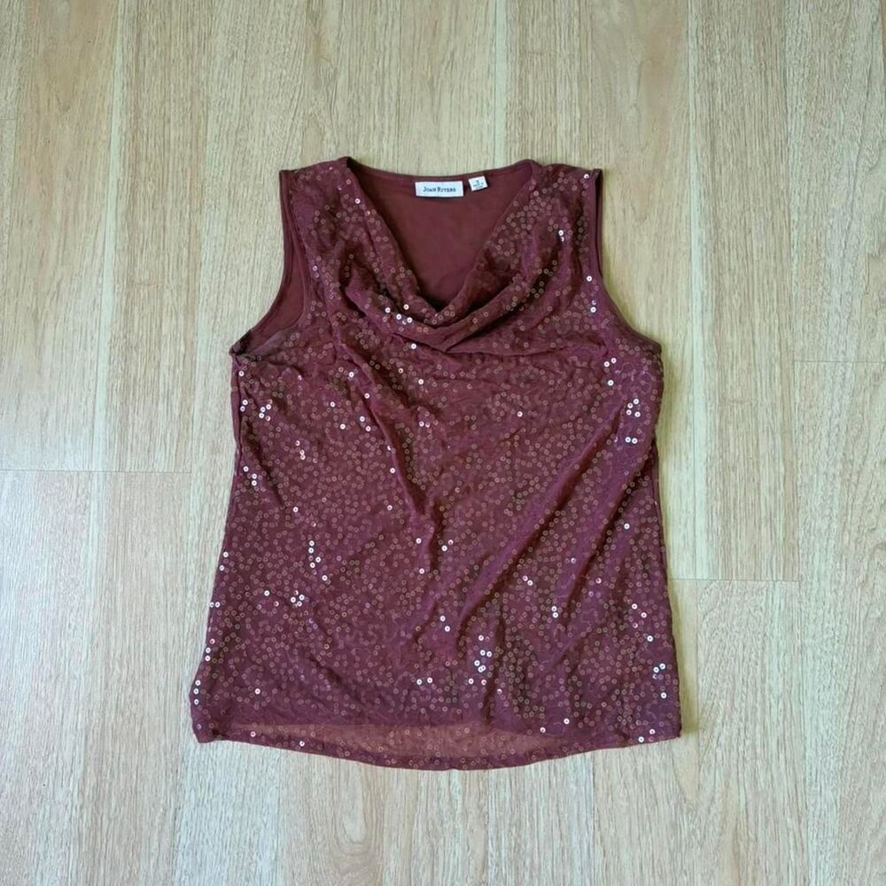 Joan-rivers-classics-collection Women's Pink and Burgundy Vest - Picture 4 of 7